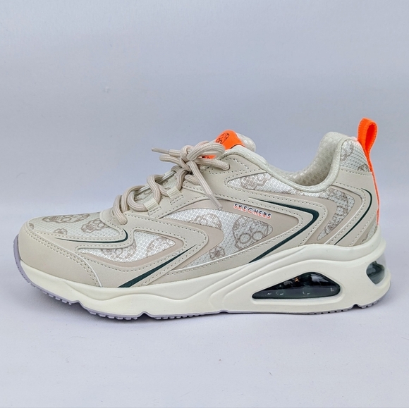 Skechers Street Sneaker Tres Air Uno Dia De Muertos Lace Up Natural 7.5 NWT - Picture 3 of 15